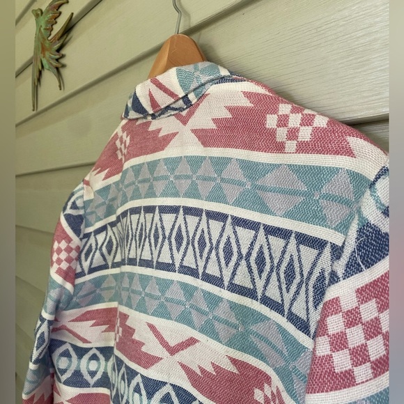 BEST AMERICAN vintage blazer southwest Aztec design women’s sz small retro EUC - Picture 8 of 16